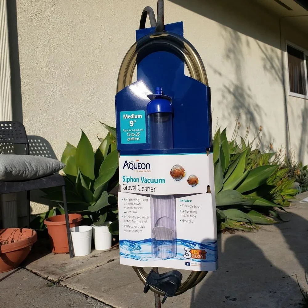 New 2 PACK Aqueon Aquarium Fish Tank Siphon Vacuum Gravel Cleaner Hand syphon